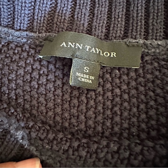 Ann Taylor Dark Blue Crew Neck Sweater - Picture 5 of 6